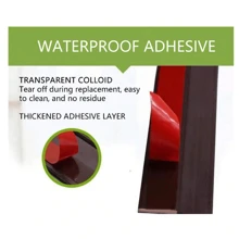 1pc Silicone Rubber Sealing Strip, Door Sealing Strip, Professional Door And Window Self-Adhesive Window Sealing Strip, Self-Adhesive Rear Door Windproof Strip, Rubber Anti-Collision Strip, Suitable For Retail Stores, Restaurants, Hotels, Anti-Theft Doors, Iron Doors, Glass Doors, Stickers, Wall Decal, Vinyl Decal For Home Decorations, Spring Decoration Items Refresh Your Home, Rama Decoration Stickers Gifts Birthday Graduation