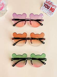 1/2/3件装 2024新款时尚男女童可爱熊耳朵眼镜 儿童宝宝经典眼镜 - 彩色 - 查看 20