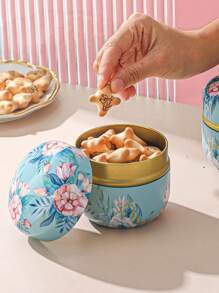 1 件/1 套家庭/餐厅/客厅/厨房金属罐，用于储存谷物、干果、糖果、饼干、面包，适用于户外、婚礼、派对、礼物、生日 - 彩色 - 查看 2