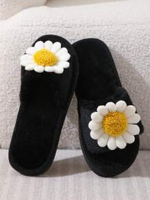 2024 New Style Indoor Furry Slippers, Non-Slip Soft Sole Open Toe Slides, Women's Cozy, Cute, Lightweight, Warm Home Slippers