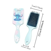 Cepillo de pelo portátil con función de masaje, diseño de dibujos animados de Stitch, cojín de aire - Multicolor - Ver 2
