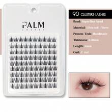 PALM LASHES 90 Clusters DIY Eyelash Extensions C Curl Mixed Home Eyelashes Mega Volume Individual Lashes(TN03)
