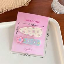 2 buc cleme de păr acrilice 3D cu strat dublu, cu design floral, accesorii de păr simple și versatile pentru fete, potrivite pentru uz zilnic, cleme cu gheare, gheare de păr, agrafe de păr, lucruri școlare, flori, ținute de vacanță pentru femei