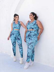 Women Sports Sets - Màu xanh bụi bặm - Xem 2