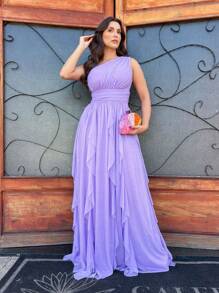 Women Dresses - 紫丁香色 - 查看 1