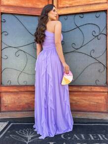 Women Dresses - 紫丁香色 - 查看 2