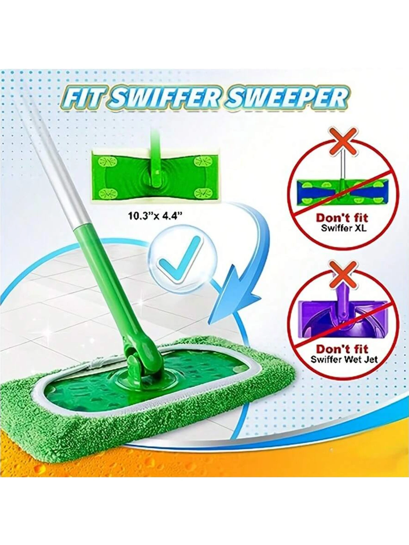 1pc/4pcs Microfiber Mop Cloth, Replacement Mop Heads, Washable And