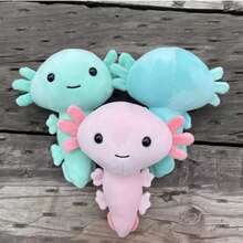 Peluche axolotl suave 20 cm, lindo axolotl de peluche, muñecos de peluche Kawaii, regalo de axolotl, Peluche Ajolote Colores Adorable Axolotl - Verde - Ver 7