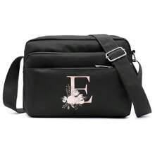 Bolso De Hombro Para Mujer Con Patrón De Letras, Elegante Y Conveniente Para Actividades Al Aire Libre Bolso De Teléfono Bolso Mensajero Bolsa De Varias Capas Monedero Para Mujer Útiles Escolares Para La Habitación De Residencia Universitaria Bolsa Vintage Estilo Bandolera Correa Geométrica Bolso Cruzado En El Pecho Para Mujeres Regalo
