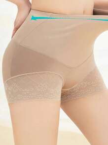 1pc New High-Waisted Thin Breathable Seamless Tummy Control Panties