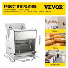 Commercial Toast Bread Slicer, 12mm Thickness Electric Bread Cutting Machine, 31PCS Commercial Bakery Bread Slicer, 110V Toast Cutter Cutting Machine, Bread Cutter For Bread Sheet Cutter Cutting - Silver - View 7