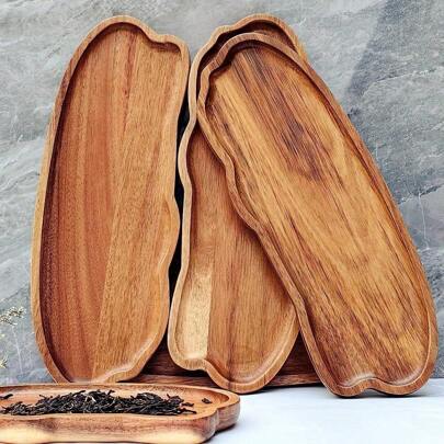 1 件云形实木食物托盘，适用于咖啡、牛奶、早餐、下午茶、烘焙食品、小吃等。非常适合家庭聚会、餐厅和糕点店。采用优质材料和精湛工艺制成，营造出舒适的氛围。,厨房,圣诞礼物