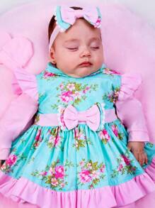 Baby Girls Rompers - Baby Pink - View 5