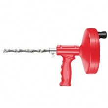 1pc Drain Auger Flexible Plumbing Pipe Snake Clog Remover For Kitchen Bathroom - Red - View 3