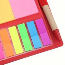 1pc,Durable Comprehensive Notebook - Spiral Bound With Ruled Pages, Pen Loop, Sticky Notes & Colorful Index Tabs For Efficient Organization - one-size - View 5