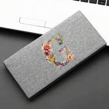 Bloemen Bloem Letter Patroon Stijl Vrouwen Multifunctionele Clutch Voor Telefoon En Geld Cadeau Cadeau Cadeaus Voor Leraren Mode Zakelijk Slank Retro Draagbaar Veelzijdig Creditcard ID-kaart Geldopslag Zakelijk Casual Witteboordenwerkers College Portemonnee Portemonnee Organizer Portemonnees Voor Dames Mini Cadeau Leraar Cadeau Tas Cadeau Voor Vrouwen Portemonnee Portemonnee Lange Portemonnee - Grijs - Bekijken 12