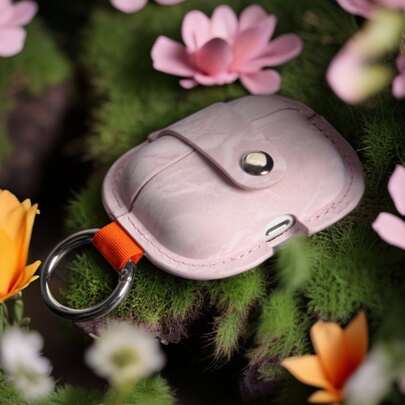 Luxury PU Leather Earphone Case Protective Cover Compatible With Apple Airp Ods4 3 Pro/Pro2 Cases Charging Box With Hooks,Earphone Case For Airp Ods 4(2024),For Airp Ods Pro Pro2 Carrying Case Cover Skin Sensation PU Leather Protective Case Compatible With Apple Airp Od Pro Charging Case Man Women Skin Protector Pouch For Airp Ods 3rd Gen (Pink),For Airp Ods Pro3(2025) Case