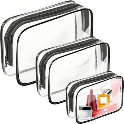 3 sztuki przezroczystych torebek z PVC do przechowywania, organizer podróżny, przezroczysta kosmetyczka, kosmetyczka, kosmetyczka, kosmetyczka, kosmetyczka, organizer na kosmetyki, podróż, kosmetyczka, kosmetyczki, torby, akcesoria kosmetyczne, mała kosmetyczka, kosmetyczka, kosmetyczka, duża pojemność, duża kosmetyczka, prezenty świąteczne, saszetka, podróż, prezenty dla kobiet, damska saszetka, kopertówka / mała torebka, organizer na kosmetyki, saszetka, uchwyt na pędzle, mini saszetka, duża pojemność saszetki