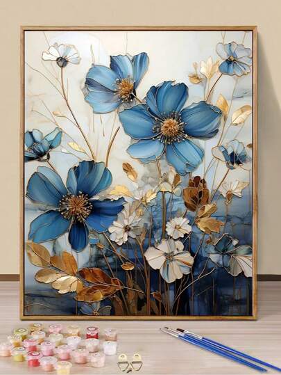 1pc Unframed Multicolor Digital Oil Painting Kit 40x50cm/16x20in With Paints And Brushes, Easy DIY Acrylic Paint Set For Home Living Room Decoration Crafting, Best Stress Relief Gift For Beginners And Adults