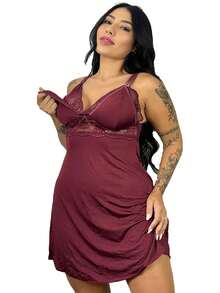Maternity Sleepwear - 紫紅色 - 查看 2
