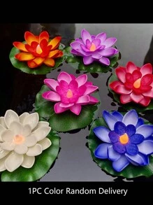 6pcs LED Floating Waterproof Lotus Flower Lights, LED Waterproof Lotus Flower Night Lights, Waterproof Lotus Lights For Swimming Pool Decor, Suitable For Wishing, River Or Swimming Pool Decoration, Christmas Garden Water Pool Fountain Decor Lights - Random Color - View 13