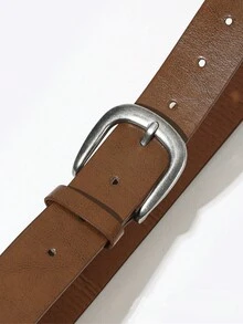 Y2K Retro Style Women's Denim Dress With Belt, Ladies' Belt For Dress Accessory - Brown - View 3