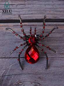 1 chiếc nhẫn Ruby nhện lớn phong cách Hip-Hop cá nhân hóa dành cho các cặp đôi - màu đen - Xem 1