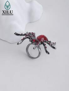 1 chiếc nhẫn Ruby nhện lớn phong cách Hip-Hop cá nhân hóa dành cho các cặp đôi - màu đen - Xem 7