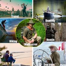 1pc Outdoor Fishing Hat, Wide Brim Bucket Hat With Drawstring, Suitable For Hiking, Fishing, Climbing, Lightweight & Breathable, UV Protection, Unisex