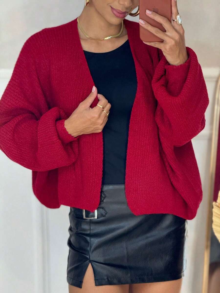 Women Cardigans - Rojo - Ver 1