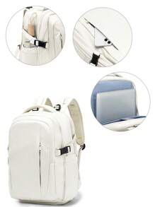 40x20x25機艙行李包，男女通用大容量多功能背包，日常使用背包，古典旅行背包，商務工作包多功能行李旅行組織器，商務旅行書包，適用於遠足露營，適用於女性和男性的度假商店男性贈品戶外禮品女性朋友新年禮物度假學校夏季筆記本電腦錄音專用禮品個性化禮品父親節禮品學院袋校園袋 - 米色 - 查看 9