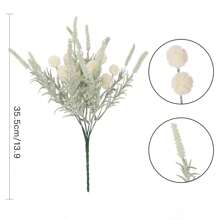 4Pcs 13.97inches Fake Flowers Artificial Dandelion Bouquet Faux Dandelion Flower Artificial Dandelion Balls For DIY Wedding Bouquets Party Home Decor New Party Birthday,Valentine'S Day,Mother'S Day Gift - 白色 - 查看 4