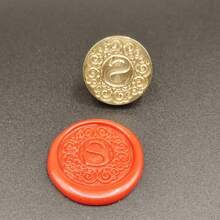 1個大寫字母(A-Z)蠟封印章，復古優雅植物葉子字母印章，適用於婚禮派對邀請函、禮品包裝、信封、聖誕節感恩卡、印章蠟供應配件 - 多色 - 查看 12