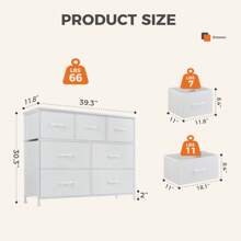 Sweetcrispy Desser For Bedroom With 7 Fabric Drawers Organizer Storage Closet Chest Clothes Cabinet, Clothes Organizer,Kids Dresser Organization And Storage, Nursery