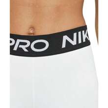Nike Pro Women's 3" Shorts - White/Black/Black - View 4