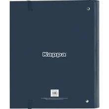 4 RING BINDER 35MM WITH REPLACEMENT KAPPA "DARK NAVY" - Officially Licensed Ring Binder - Exclusive Design - Ideal For Daily Use - Durable Material - Compatible With A4 Sheets - Multicolor - View 2