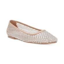 Steve Madden 女士 Auden 缀饰网眼芭蕾平底鞋 - 裸色水鑽/網布 - 查看 1