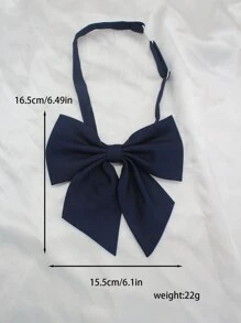 Laço de Borboleta Estilo Universitário de Tamanho Grande Feito à Mão em Poliéster Sólido, Adequado para Uniforme Escolar JK, Uso Diário, Festivais, Etc. Dia dos Namorados