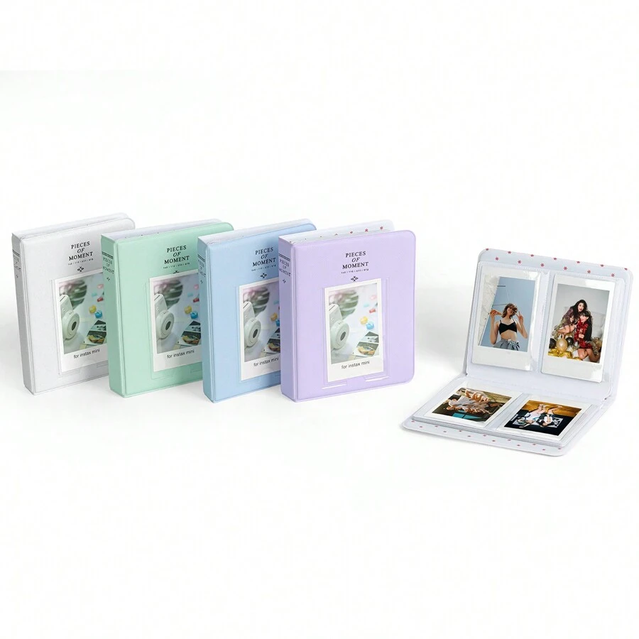 64格迷你相片相簿卡通袋-適用於富士膠片相機Mini 12 Mini11 Mini 9 Mini 8 Mini 90 Mini 25 Mini Liplay Mini Evo、拍立得Snap PIC-300、迷你3英寸相機 - 藍色 - 查看 1