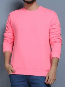 Men Sweatshirts - Pink - View 3