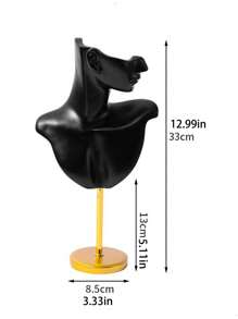 1 Peça Suporte de Colar com Busto de Perfil Lateral de Resina Branca, Suporte de Brinco, Adequado como Organizador de Decoração Doméstica Pequena, Caixa de Armazenamento de Viagem, Presentes de Viagem, Volta às Aulas