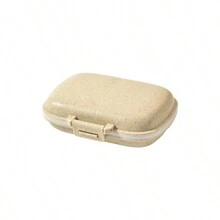 1pc Travel Medicine Storage Box Moisture-Proof Small 8 Girds Medicine Box Travel Pill Organizer Small Pill Box Portable Medicine Holder Container for Travel Home School Supplies College Dorm Essentials for Student Pill Case Pill Organizer Pill Container First Aid Kit Medical Bag  For Travel Home Camping Outdoor Hiking Hunting - Beige - View 3