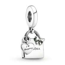Pandora | Sterling Silver Shopping Bag Dangle Charm |  | Bag Charms - Silver - View 1