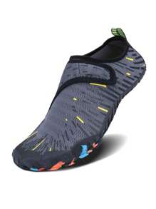 Valentine's Day Men's Women's Water Shoes, Festival Gift Quick-Dry Aqua Socks, Slip-On Amphibious Trail Shoes, Comfort Fit For Hiking, Swimming, Outdoor Activity - 灰色 - 查看 5