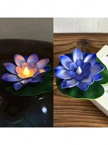 6pcs LED Floating Waterproof Lotus Flower Lights, LED Waterproof Lotus Flower Night Lights, Waterproof Lotus Lights For Swimming Pool Decor, Suitable For Wishing, River Or Swimming Pool Decoration, Christmas Garden Water Pool Fountain Decor Lights - Random Color - View 18