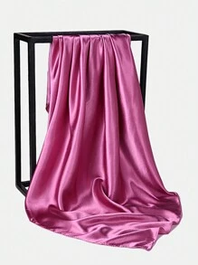 Ladies' Solid Color Satin Square Scarf, 90cm, Silk-Like Shawl, Neckerchief, Headscarf Casual Bandana Headband Fashion Hairband