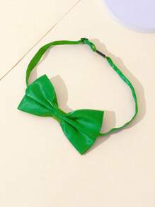 1pc Unisex Double-Layered Bowknot Fashionable & Simple Slip-On Bow Tie, Adjustable For Easy Wearing, Suitable For School And Daily Wear, Festive Dress Up, Performances, And Parties, Creating Lively Atmosphere, Holiday Gift - 1pcs Solid Color Bow Tie - View 12