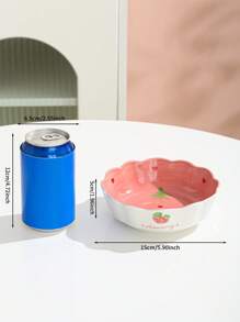 1 件/4 件创意家用汤碗、沙拉盘、餐具、可爱少女草莓心形碗、厨房装饰、家居装饰、适用于汤、米饭、水果、小吃、户外、派对、婚礼、礼物、餐厅、生日 - 粉色 - 查看 3