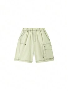 Annil Boys' Shorts, Summer Casual Workwear, Cropped Pants, And Versatile - Green - View 1