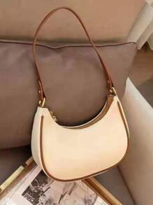 Women's Baguette Half Moon Shoulder Bag Small Stylish - 棕色 - 查看 1